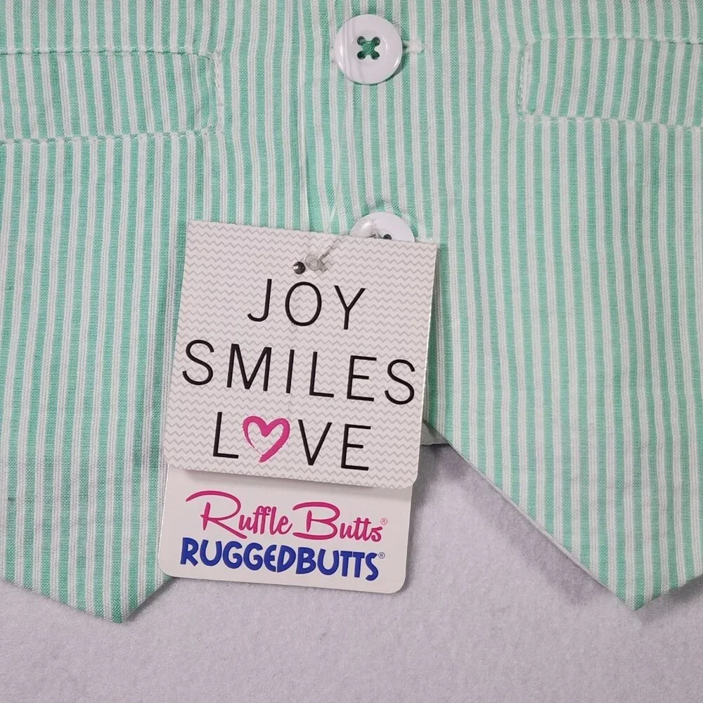 Ruffle Butts Toddler Seersucker Vest 3T Mint Easter‎ Child Ring Bearer Wedding